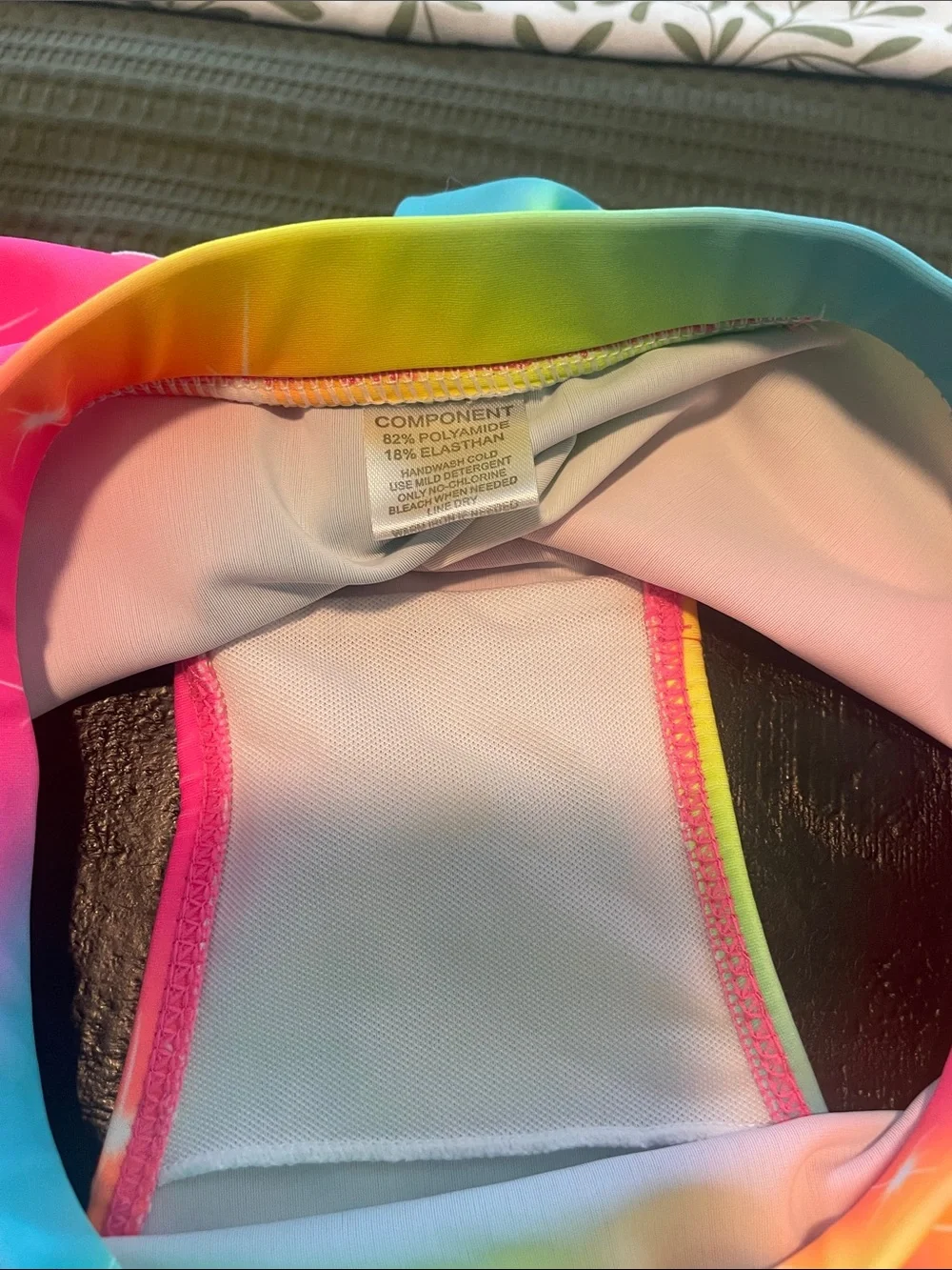Rainbow unicorn girls swimsuit